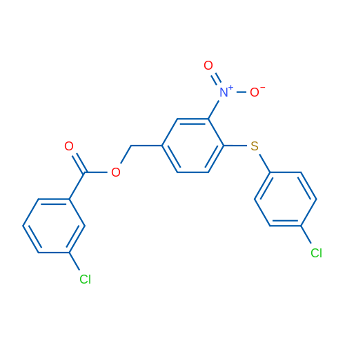 {4-[(4-chlorophenyl)sulfanyl]-3-nitrophenyl}methyl 3-chlorobenzoate 1g