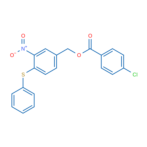 [3-Nitro-4-(phenylsulfanyl)phenyl]methyl 4-chlorobenzoate 1g