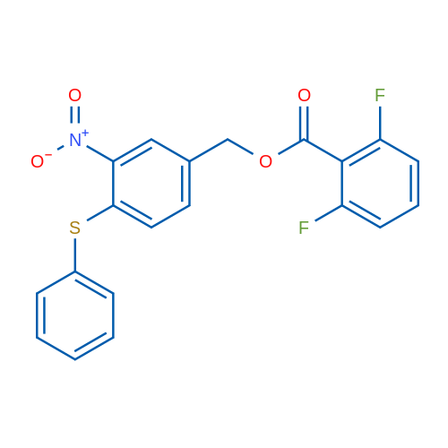 [3-Nitro-4-(phenylsulfanyl)phenyl]methyl 2,6-difluorobenzoate 1g