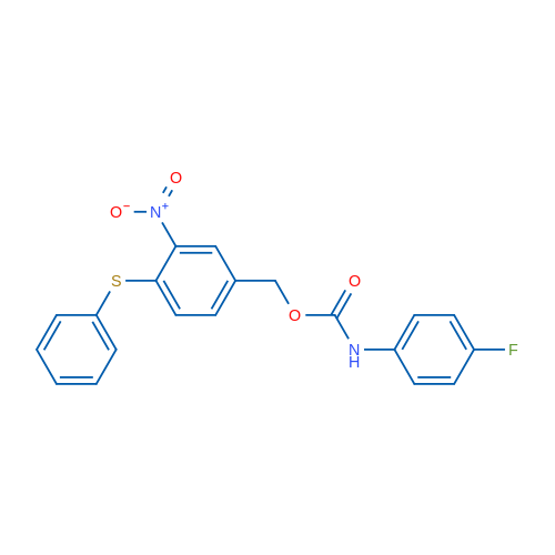 [3-Nitro-4-(phenylsulfanyl)phenyl]methyl N-(4-fluorophenyl)carbamate 1g