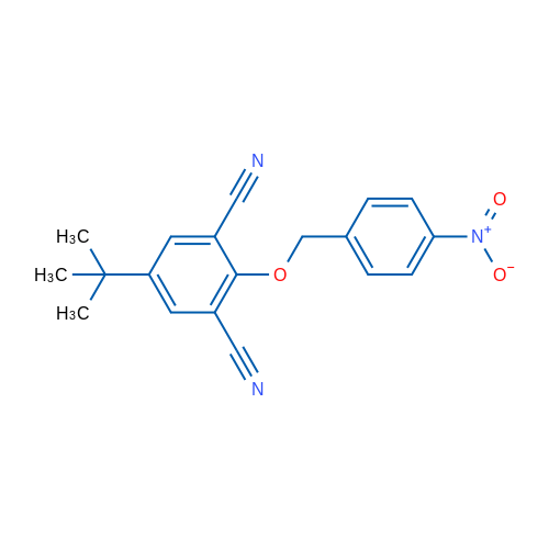 5-tert-Butyl-2-[(4-nitrophenyl)methoxy]benzene-1,3-dicarbonitrile 1g