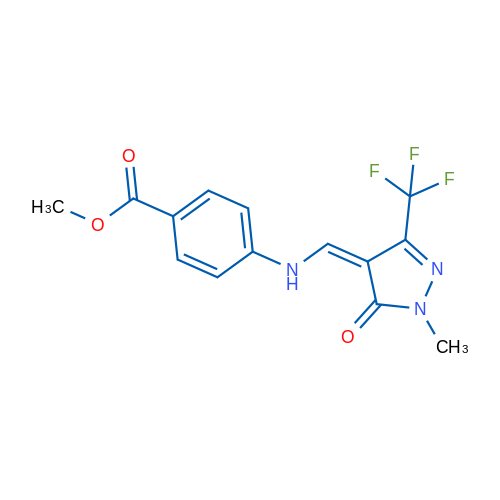 Methyl 4-({[(4Z)-1-methyl-5-oxo-3-(trifluoromethyl)-4,5-dihydro-1H-pyrazol-4-ylidene]methyl}amino)benzoate 1g