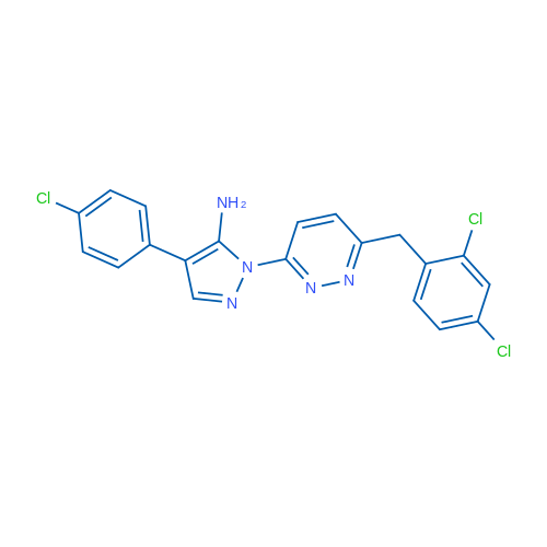 4-(4-Chlorophenyl)-1-{6-[(2,4-dichlorophenyl)methyl]pyridazin-3-yl}-1H-pyrazol-5-amine 1g