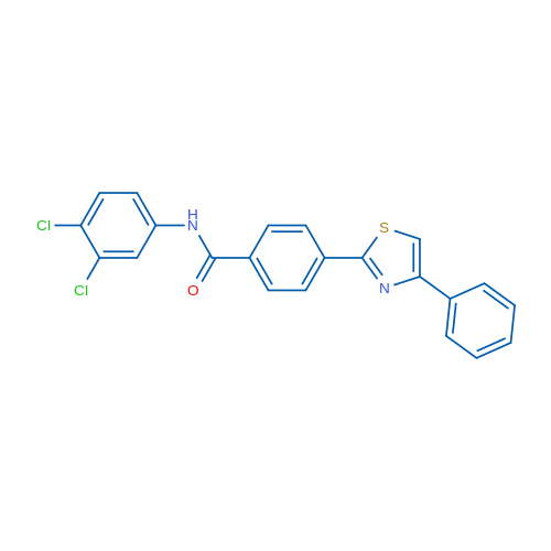 N-(3,4-Dichlorophenyl)-4-(4-phenyl-1,3-thiazol-2-yl)benzamide 1g