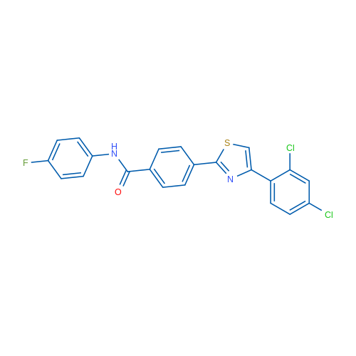 4-[4-(2,4-Dichlorophenyl)-1,3-thiazol-2-yl]-N-(4-fluorophenyl)benzamide 1g