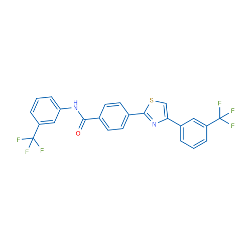 N-[3-(Trifluoromethyl)phenyl]-4-{4-[3-(trifluoromethyl)phenyl]-1,3-thiazol-2-yl}benzamide 1g