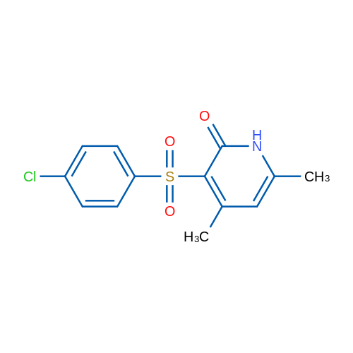 3-(4-Chlorobenzenesulfonyl)-4,6-dimethyl-1,2-dihydropyridin-2-one 1g