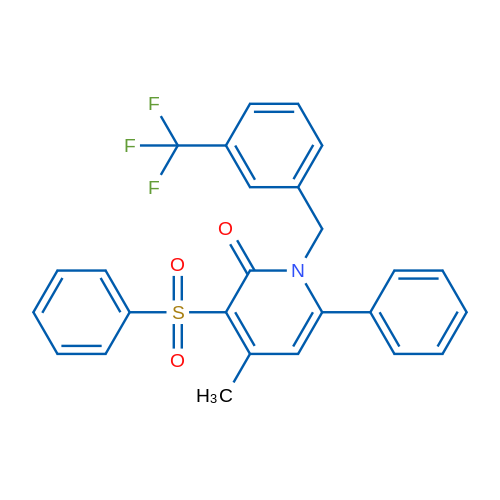 3-(Benzenesulfonyl)-4-methyl-6-phenyl-1-{[3-(trifluoromethyl)phenyl]methyl}-1,2-dihydropyridin-2-one 1g