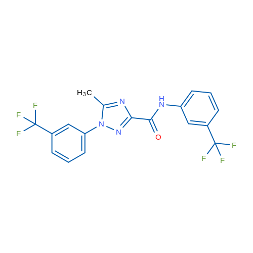 5-Methyl-N,1-bis[3-(trifluoromethyl)phenyl]-1H-1,2,4-triazole-3-carboxamide 1g