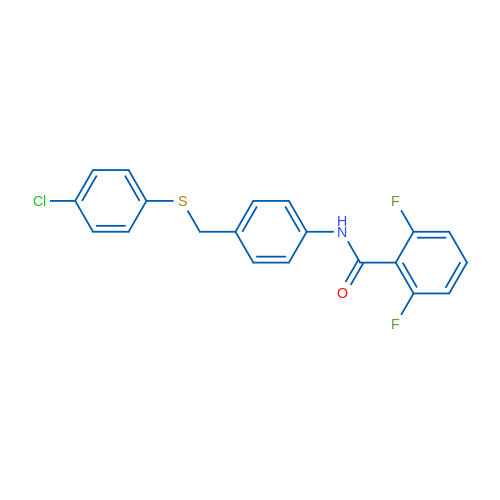 N-(4-{[(4-chlorophenyl)sulfanyl]methyl}phenyl)-2,6-difluorobenzamide 1g