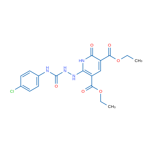 3,5-Diethyl 6-({[(4-chlorophenyl)carbamoyl]amino}amino)-2-oxo-1,2-dihydropyridine-3,5-dicarboxylate 1g
