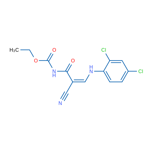 Ethyl N-[(2Z)-2-cyano-2-{[(2,4-dichlorophenyl)amino]methylidene}acetyl]carbamate 1g