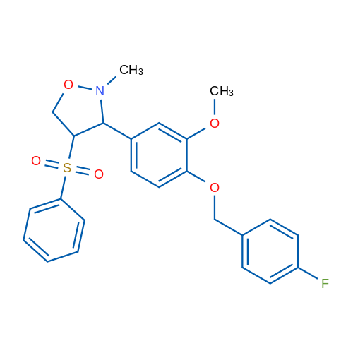 4-(Benzenesulfonyl)-3-{4-[(4-fluorophenyl)methoxy]-3-methoxyphenyl}-2-methyl-1,2-oxazolidine 1g