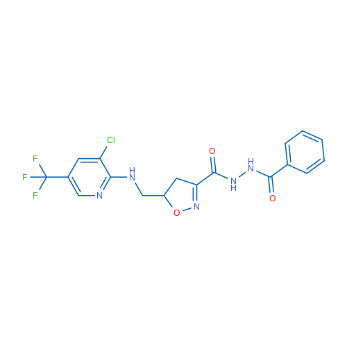 N'-[5-({[3-chloro-5-(trifluoromethyl)pyridin-2-yl]amino}methyl)-4,5-dihydro-1,2-oxazole-3-carbonyl]benzohydrazide 1g
