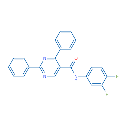 N-(3,4-Difluorophenyl)-2,4-diphenylpyrimidine-5-carboxamide 1g