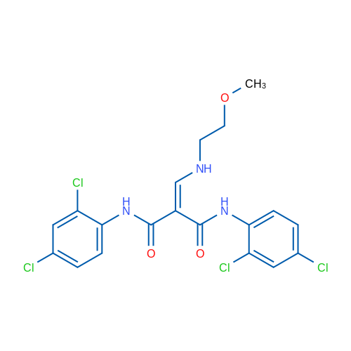 N,N'-Bis(2,4-dichlorophenyl)-2-{[(2-methoxyethyl)amino]methylidene}propanediamide 1g