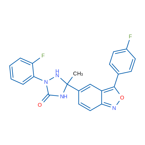 2-(2-Fluorophenyl)-5-[3-(4-fluorophenyl)-2,1-benzoxazol-5-yl]-5-methyl-1,2,4-triazolidin-3-one 1g