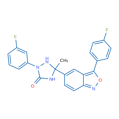 2-(3-Fluorophenyl)-5-[3-(4-fluorophenyl)-2,1-benzoxazol-5-yl]-5-methyl-1,2,4-triazolidin-3-one 1g