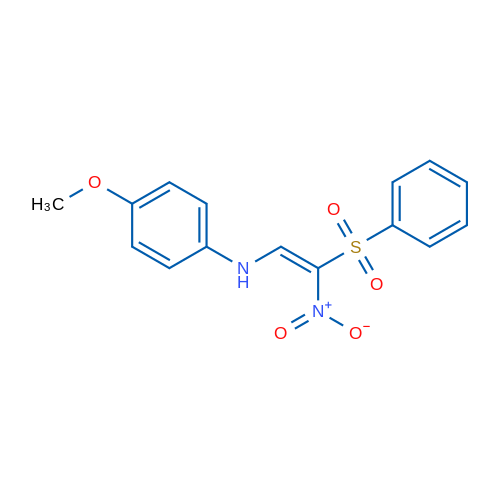 N-[(E)-2-(Benzenesulfonyl)-2-nitroethenyl]-4-methoxyaniline 1g