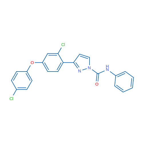 3-[2-Chloro-4-(4-chlorophenoxy)phenyl]-N-phenyl-1H-pyrazole-1-carboxamide 1g