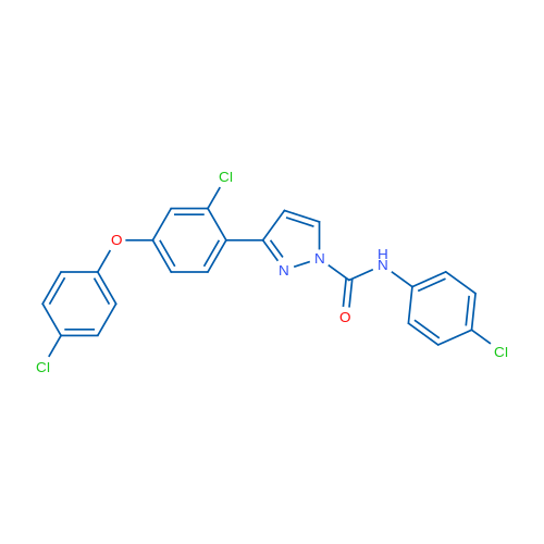 3-[2-Chloro-4-(4-chlorophenoxy)phenyl]-N-(4-chlorophenyl)-1H-pyrazole-1-carboxamide 1g