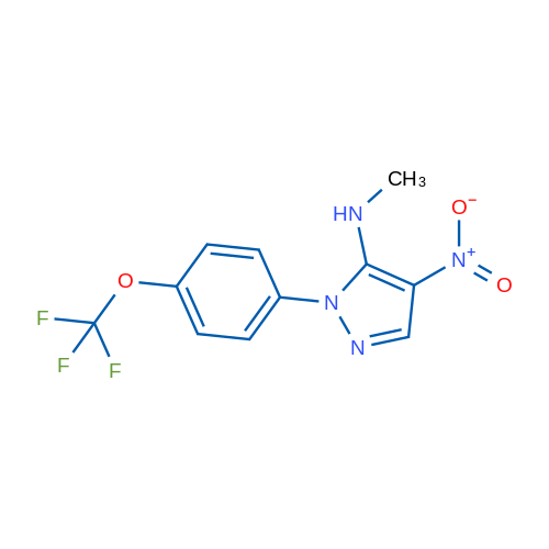 N-Methyl-4-nitro-1-[4-(trifluoromethoxy)phenyl]-1H-pyrazol-5-amine 1g