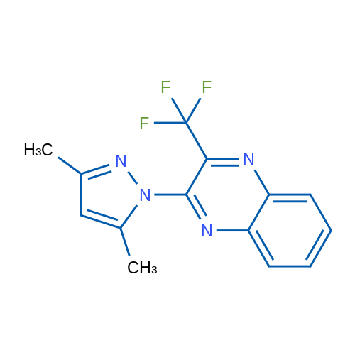 2-(3,5-Dimethyl-1H-pyrazol-1-yl)-3-(trifluoromethyl)quinoxaline 1g