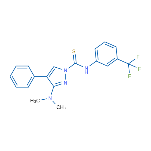 3-(Dimethylamino)-4-phenyl-N-[3-(trifluoromethyl)phenyl]-1H-pyrazole-1-carbothioamide 1g