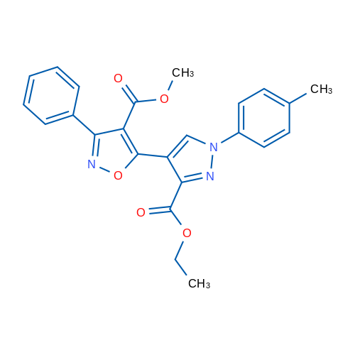 Methyl 5-[3-(ethoxycarbonyl)-1-(4-methylphenyl)-1H-pyrazol-4-yl]-3-phenyl-1,2-oxazole-4-carboxylate 1g