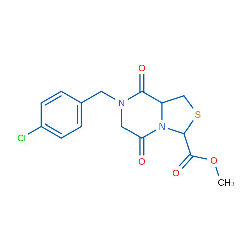 Methyl 7-[(4-chlorophenyl)methyl]-5,8-dioxo-hexahydro-1H-[1,3]thiazolo[3,4-a]pyrazine-3-carboxylate 1g