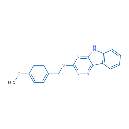 3-{[(4-methoxyphenyl)methyl]sulfanyl}-5H-[1,2,4]triazino[5,6-b]indole 1g