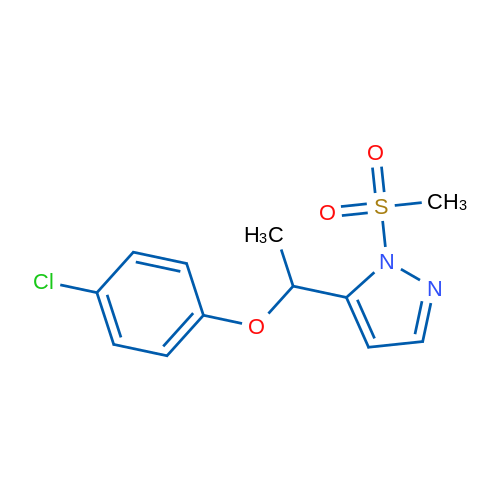 5-[1-(4-Chlorophenoxy)ethyl]-1-methanesulfonyl-1H-pyrazole 1g