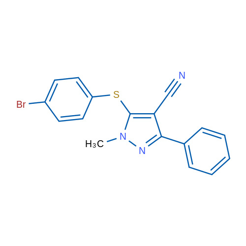 5-[(4-Bromophenyl)sulfanyl]-1-methyl-3-phenyl-1H-pyrazole-4-carbonitrile 1g