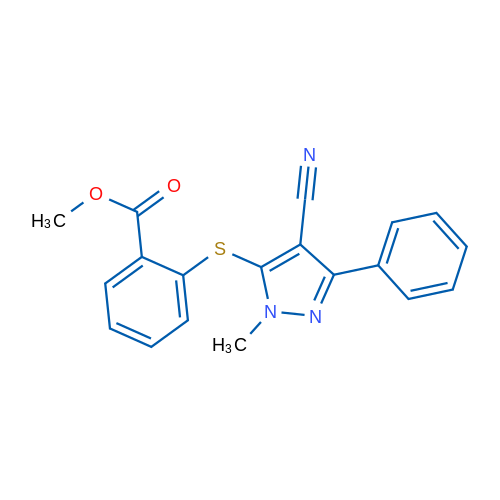 Methyl 2-[(4-cyano-1-methyl-3-phenyl-1H-pyrazol-5-yl)sulfanyl]benzoate 1g