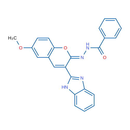 N'-[(2Z)-3-(1H-1,3-Benzodiazol-2-yl)-6-methoxy-2H-chromen-2-ylidene]benzohydrazide 1g
