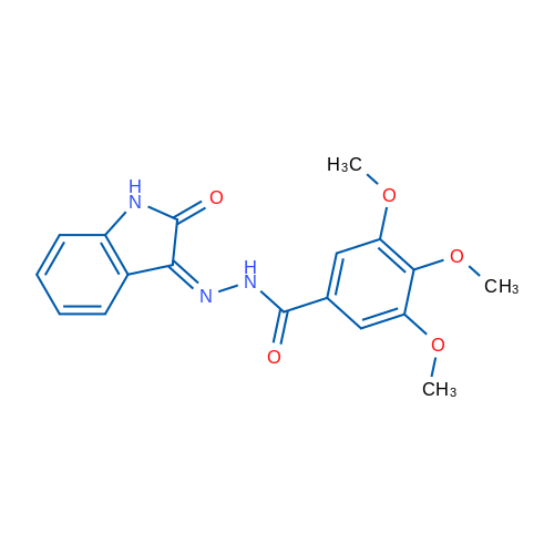 3,4,5-Trimethoxy-N'-[(3Z)-2-oxo-2,3-dihydro-1H-indol-3-ylidene]benzohydrazide 1g