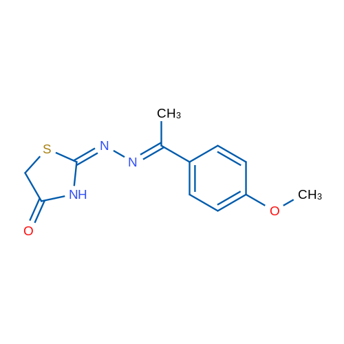 (2E)-2-[(E)-2-[1-(4-Methoxyphenyl)ethylidene]hydrazin-1-ylidene]-1,3-thiazolidin-4-one 1g