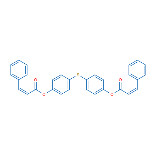 4-[(4-{[(2Z)-3-phenylprop-2-enoyl]oxy}phenyl)sulfanyl]phenyl (2Z)-3-phenylprop-2-enoate 1g