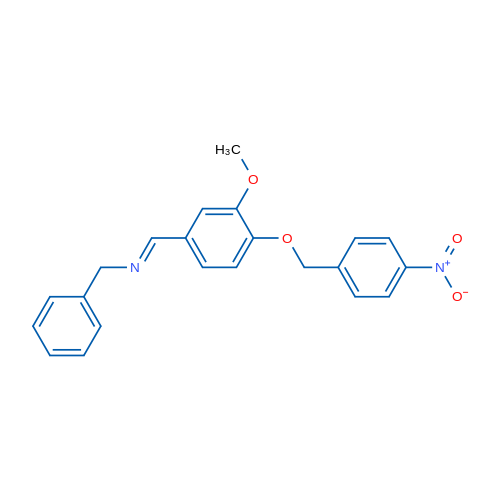 (E)-Benzyl({3-methoxy-4-[(4-nitrophenyl)methoxy]phenyl}methylidene)amine 1g