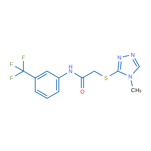 2-[(4-Methyl-4H-1,2,4-triazol-3-yl)sulfanyl]-N-[3-(trifluoromethyl)phenyl]acetamide 1g