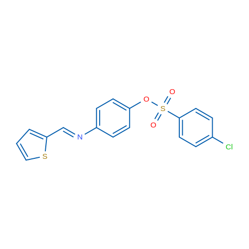 4-[(E)-[(Thiophen-2-yl)methylidene]amino]phenyl 4-chlorobenzene-1-sulfonate 1g
