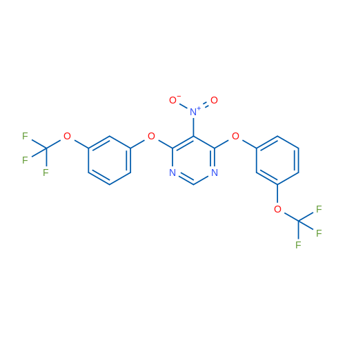 5-Nitro-4,6-bis[3-(trifluoromethoxy)phenoxy]pyrimidine 1g