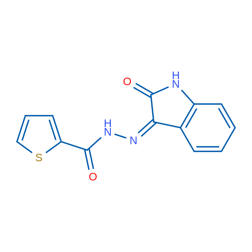 N'-[(3Z)-2-Oxo-2,3-dihydro-1H-indol-3-ylidene]thiophene-2-carbohydrazide 1g