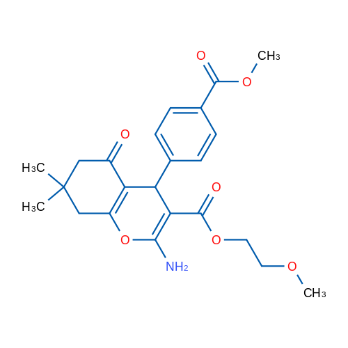 2-Methoxyethyl 2-amino-4-[4-(methoxycarbonyl)phenyl]-7,7-dimethyl-5-oxo-5,6,7,8-tetrahydro-4H-chromene-3-carboxylate 1g