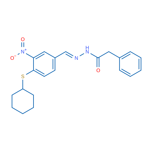 N'-[(1E)-[4-(Cyclohexylsulfanyl)-3-nitrophenyl]methylidene]-2-phenylacetohydrazide 1g