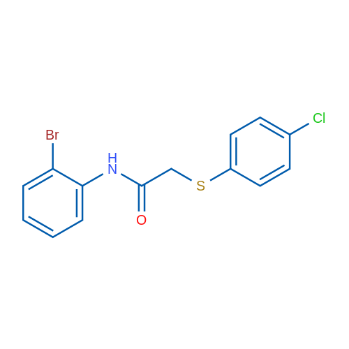 N-(2-Bromophenyl)-2-[(4-chlorophenyl)sulfanyl]acetamide 1g