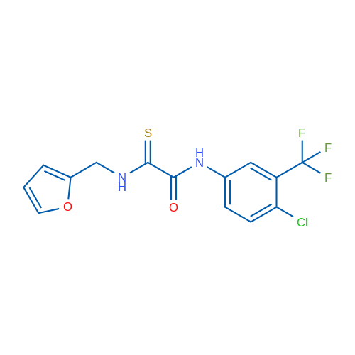 N-[4-Chloro-3-(trifluoromethyl)phenyl]-1-{[(furan-2-yl)methyl]carbamothioyl}formamide 1g