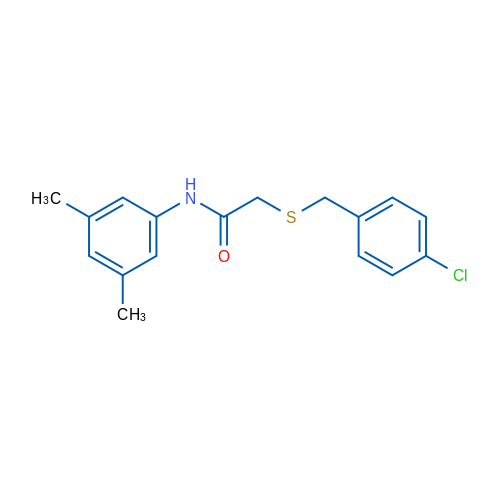 2-{[(4-chlorophenyl)methyl]sulfanyl}-N-(3,5-dimethylphenyl)acetamide 1g