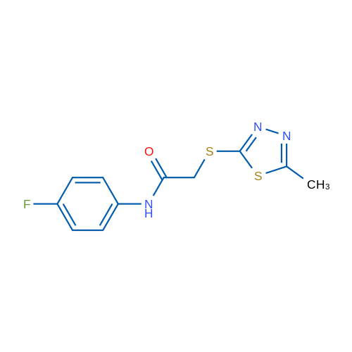 N-(4-Fluorophenyl)-2-[(5-methyl-1,3,4-thiadiazol-2-yl)sulfanyl]acetamide 1g