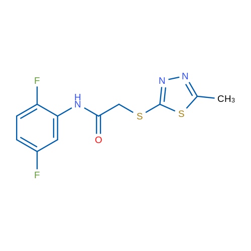 N-(2,5-Difluorophenyl)-2-[(5-methyl-1,3,4-thiadiazol-2-yl)sulfanyl]acetamide 1g
